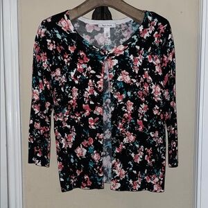 WHBM Floral Button-Up Cardigan